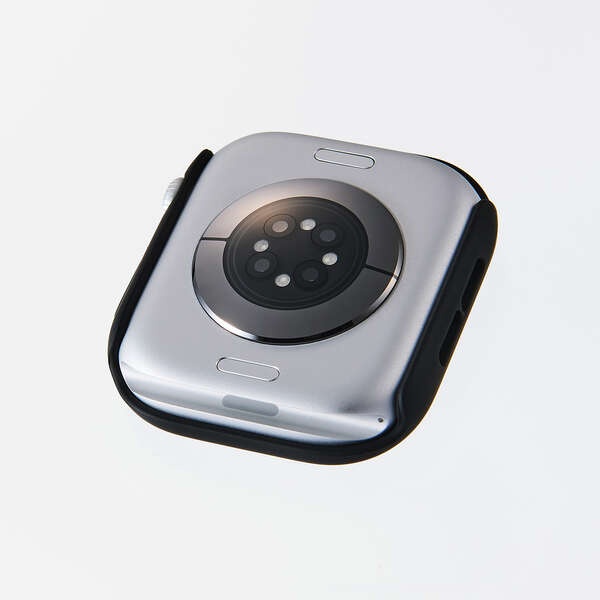 Apple Watch 46mm/フルカバーケース/プレミアムガラス/ゴリラ/高透明/ブラック【AW-25AFCGOBK】