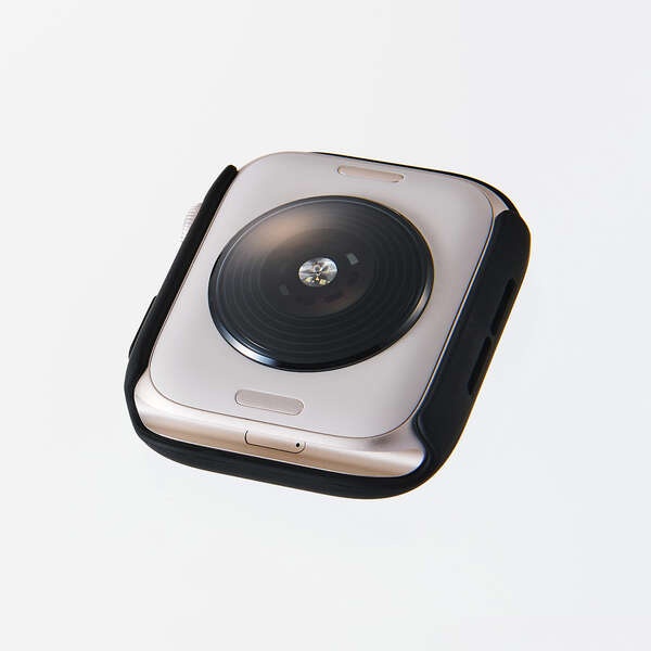 Apple Watch 44mm/フルカバーケース/プレミアムガラス/ゴリラ/高透明/ブラック【AW-25DFCGOBK】