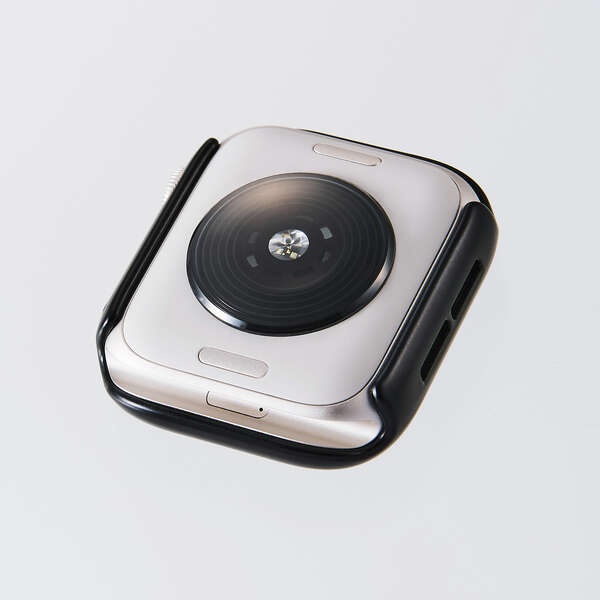 Apple Watch 40mm/フルカバーケース/プレミアムガラス/高透明/メタリック/ブラック【AW-25EFCGPBK】