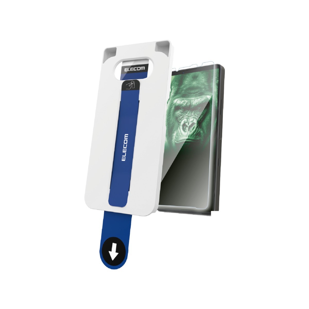 Xperia 10 Vll (SO-52F)/ガラスフィルム/D3O/ゴリラ/超簡単貼り付けツール【PM-X252FLG3OT】