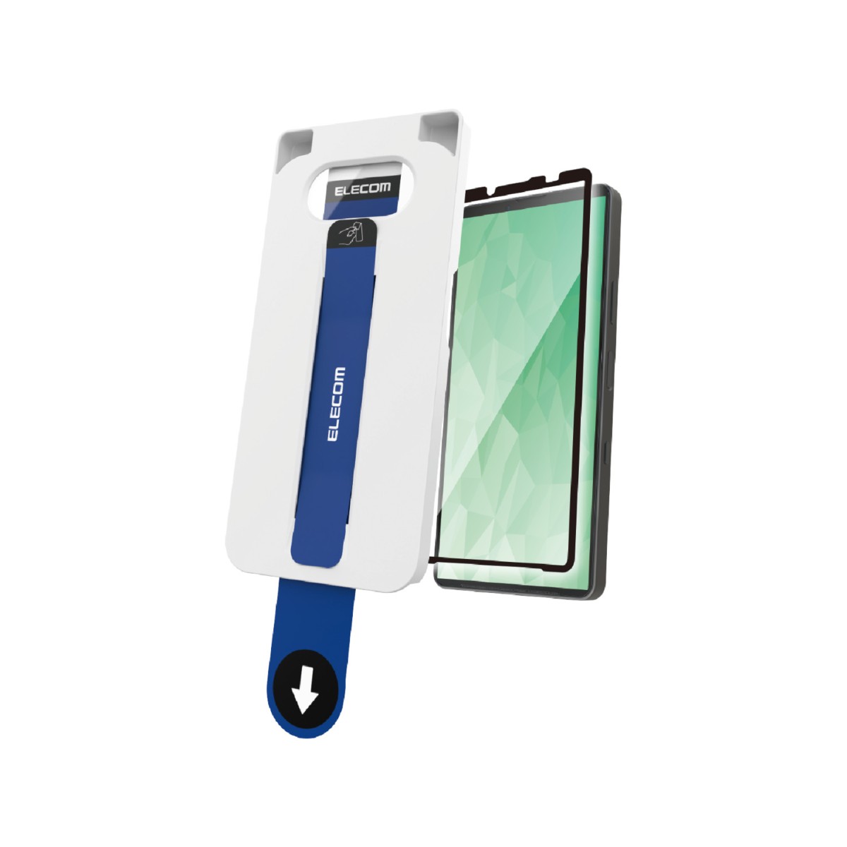 Xperia 10 Vll (SO-52F)/ガラスフィルム/フレーム付き/高透明/超簡単貼り付けツール【PM-X252FLGFT】