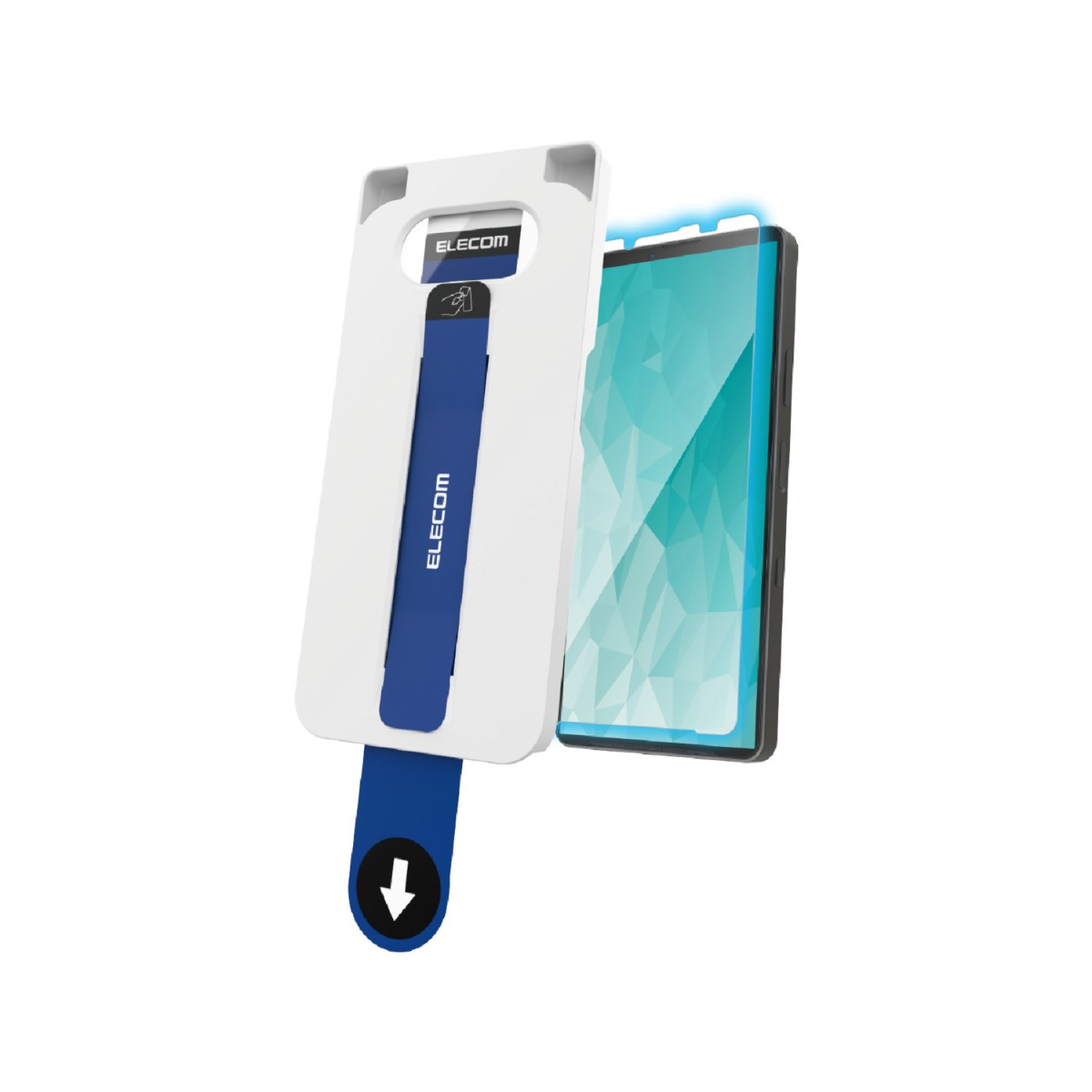 Xperia 10 Vll (SO-52F)/ガラスフィルム/ブルーライトカット/超簡単貼り付けツール【PM-X252FLGGTBL】