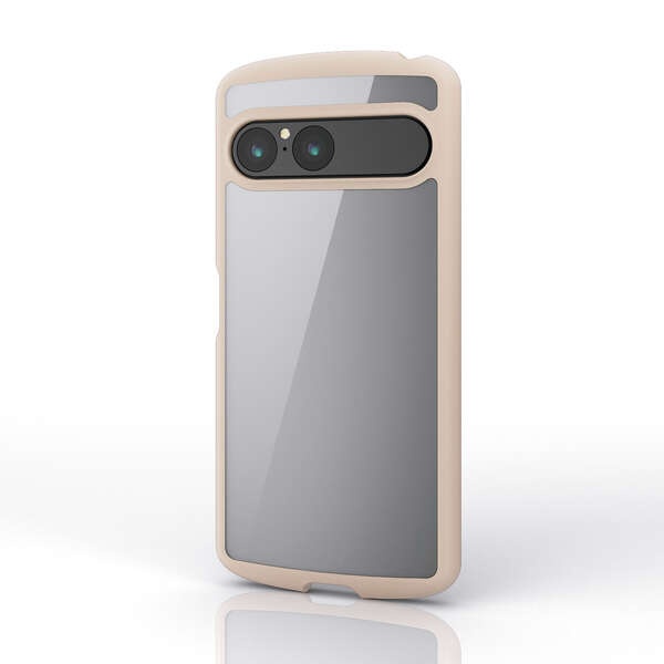 Xperia 10 Vll (SO-52F)/TOUGH SLIM LITE/フレームカラー/ストラップホールシート付/ベージュ【PM-X252TSLFCBE】