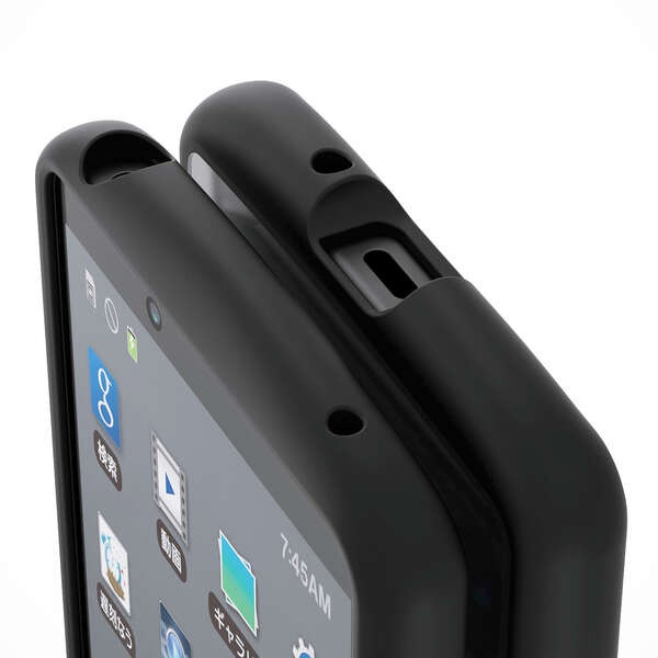 Xperia 10 Vll (SO-52F)/TOUGH SLIM LITE/フレームカラー/ストラップホールシート付/ブラック【PM-X252TSLFCBK】