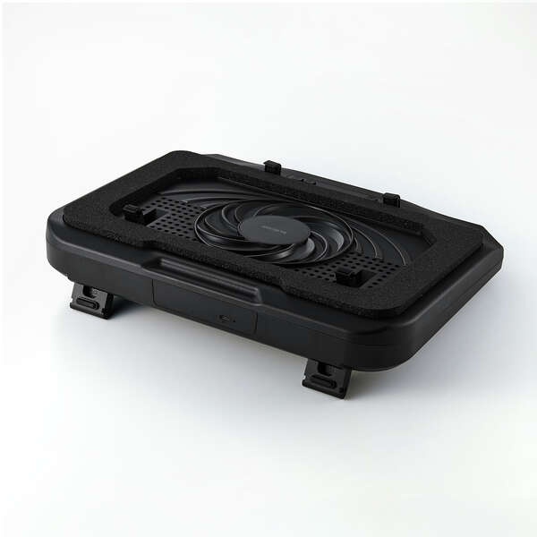 冷却台/置き台/密閉タイプ/3段階高さ調整/18段階風量調整/18インチまで対応/ブラック【SX-CL24BK】