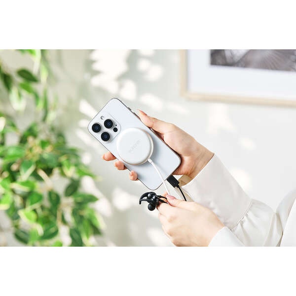 マグネットQi2.2規格対応ワイヤレス充電器/25W/卓上/1.5m/シルバー【W-MA11SV】