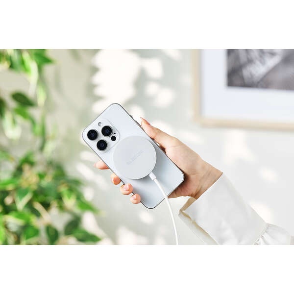 マグネットQi2.2規格対応ワイヤレス充電器/25W/卓上/1m/シルバー【W-MA12SV】