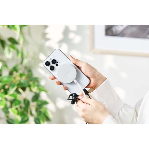 マグネットQi2.2規格対応ワイヤレス充電器/25W/卓上/1m/シルバー【W-MA12SV】