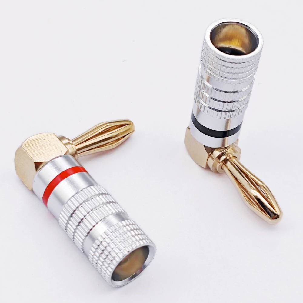 L字型バナナプラグ(黒)【XJY10K】