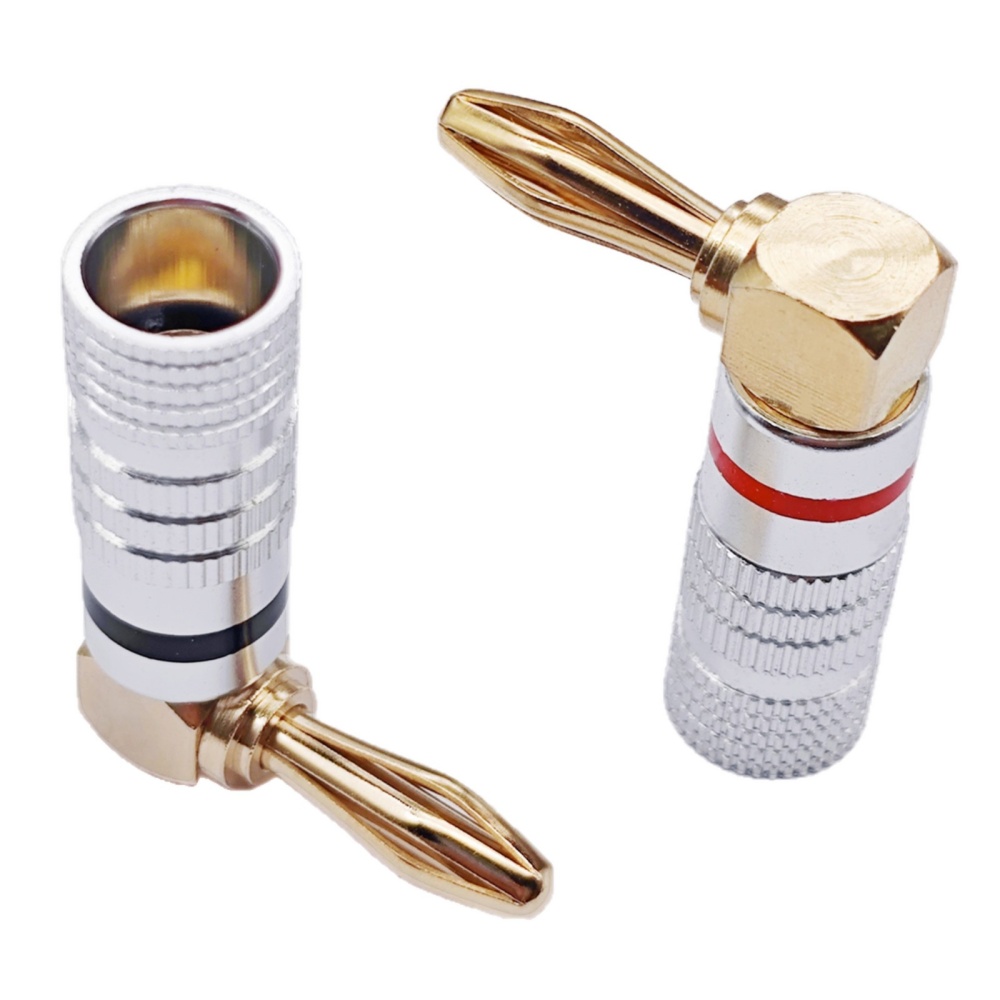 L字型バナナプラグ(黒)【XJY10K】