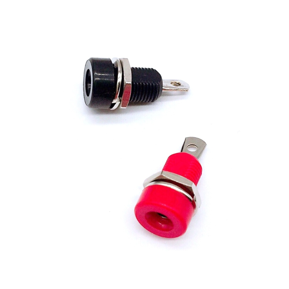 バナナソケット メス 真鍮(赤)【XJY15R】