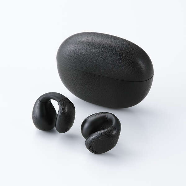 オープンイヤー型イヤーカフタイプ完全ワイヤレスイヤホン【LBT-OWS03BK】