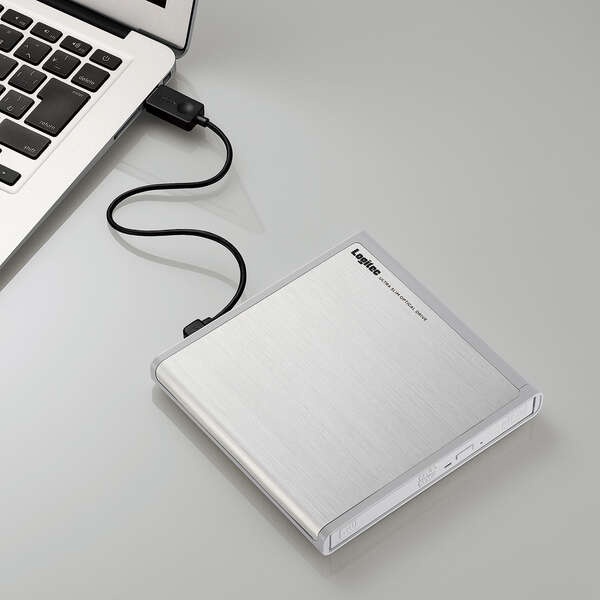 USB-A ポータブルDVDドライブ(書き込み)【LDR-PMM8U2LWH】