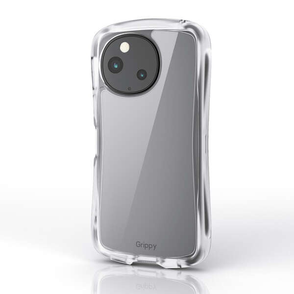 AQUOS sense10/9 Grippy ハイブリッドケース ハーフクリア ストラップホールシート付【PM-S253GRPACR】