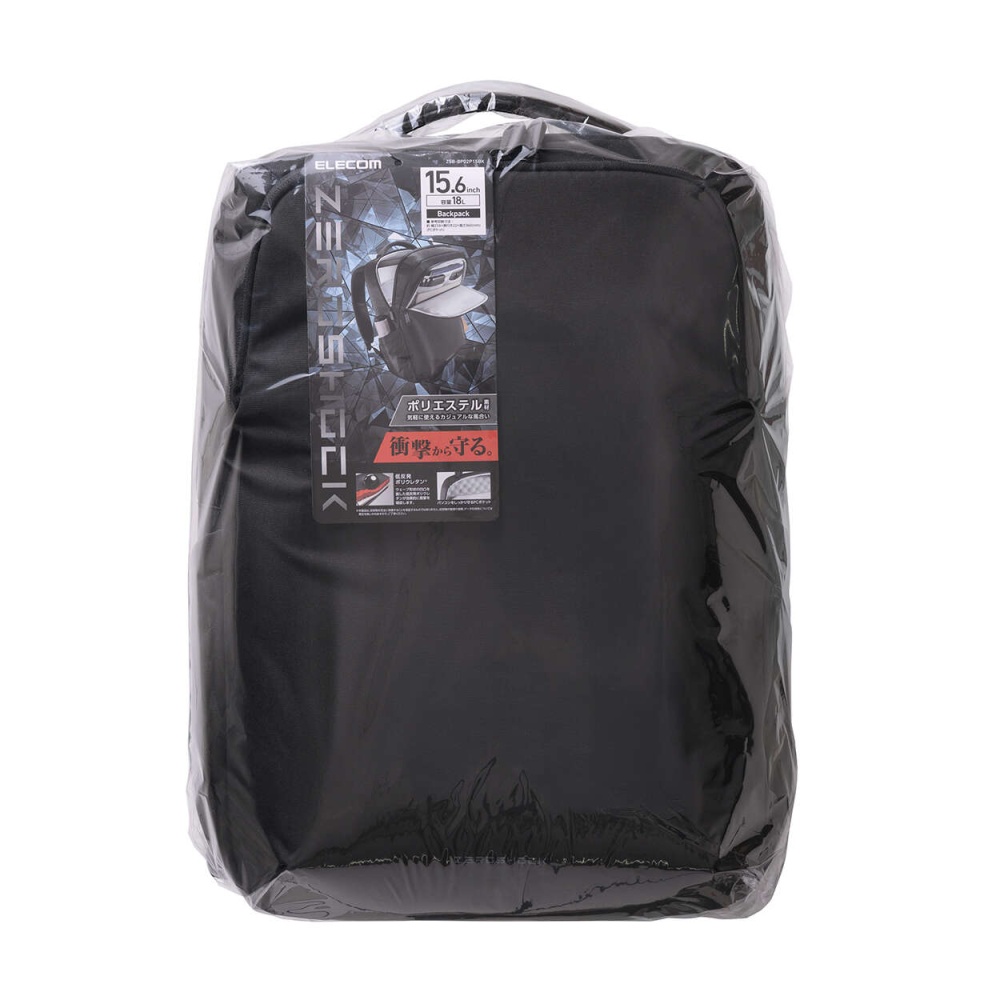 バックパック 15.6インチ ポリエステル【ZSB-BP02P15BK】