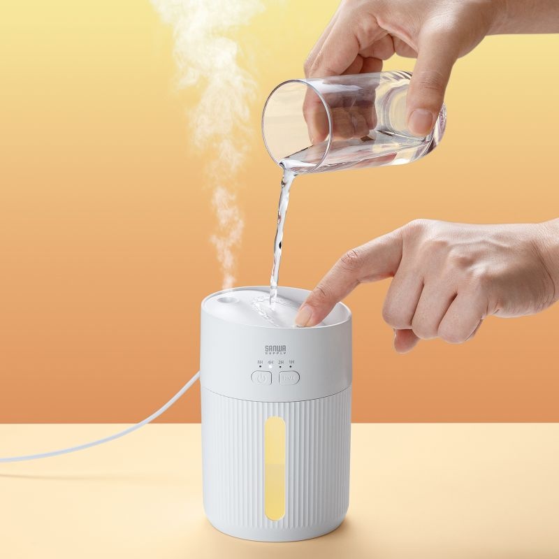 上部給水USB加湿器（USB電源・400ml）【USB-TOY103W】