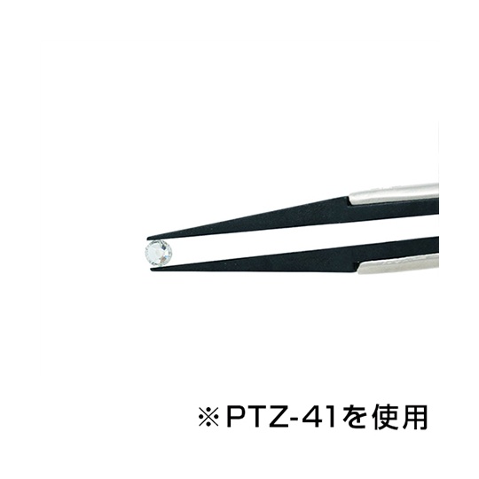 ESDピンセット(先細曲りタイプ)【PTZ-43】