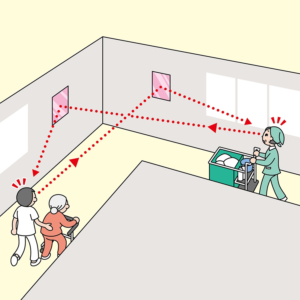 FFミラー通路 片側用(接着タイプ)【FT23A】