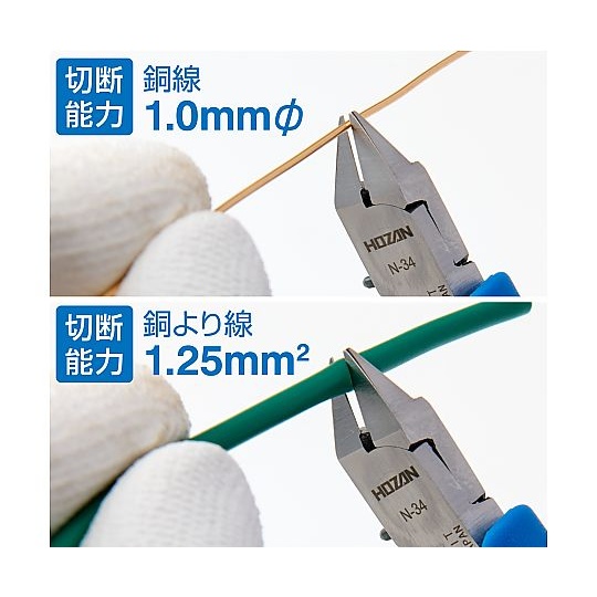 ミニチュアニッパー(ESD対策品)【N-34】