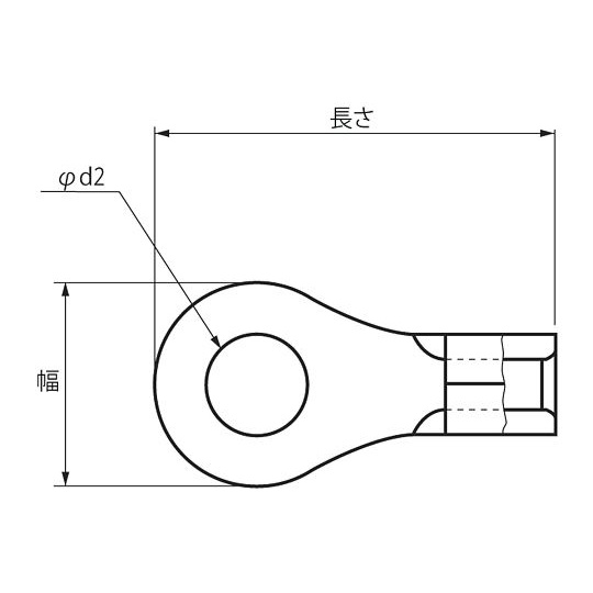 銅線用裸圧着端子(丸型) 5個入【HC R-5.5-8】