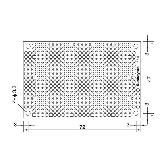 小型ユニバーサル基板【ICB-288】