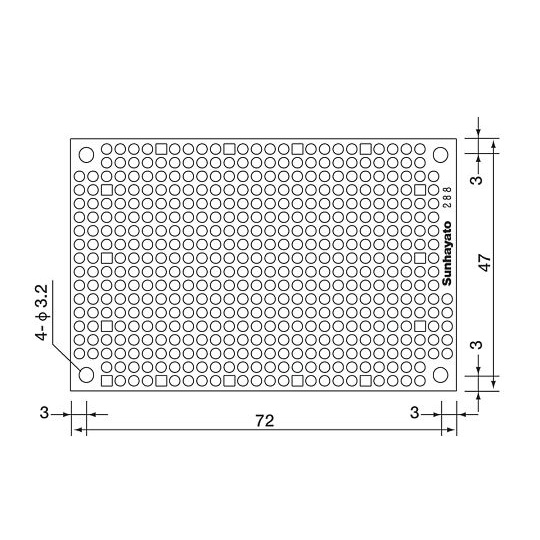 小型ユニバーサル基板【ICB-288G】
