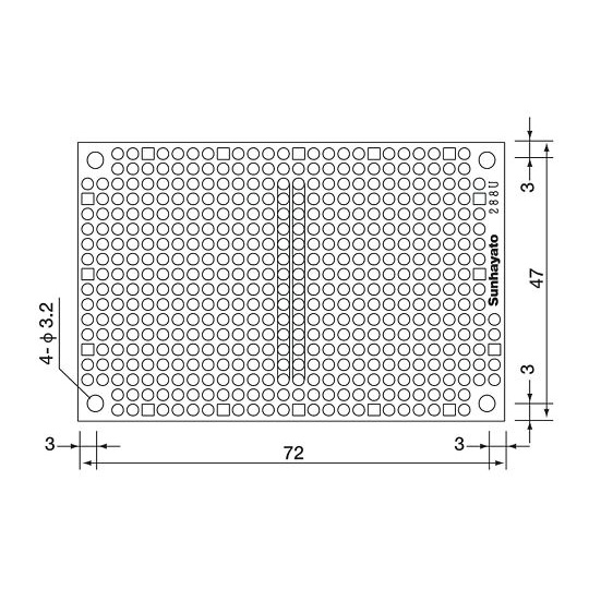 小型ユニバーサル基板【ICB-288U】