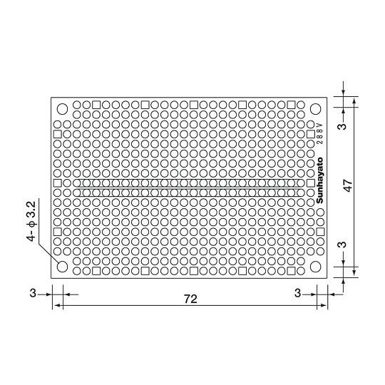小型ユニバーサル基板【ICB-288V】