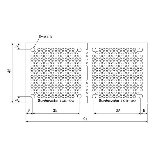 小型ユニバーサル基板【ICB-90】