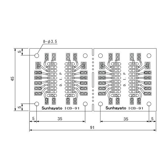 小型ユニバーサル基板【ICB-91】