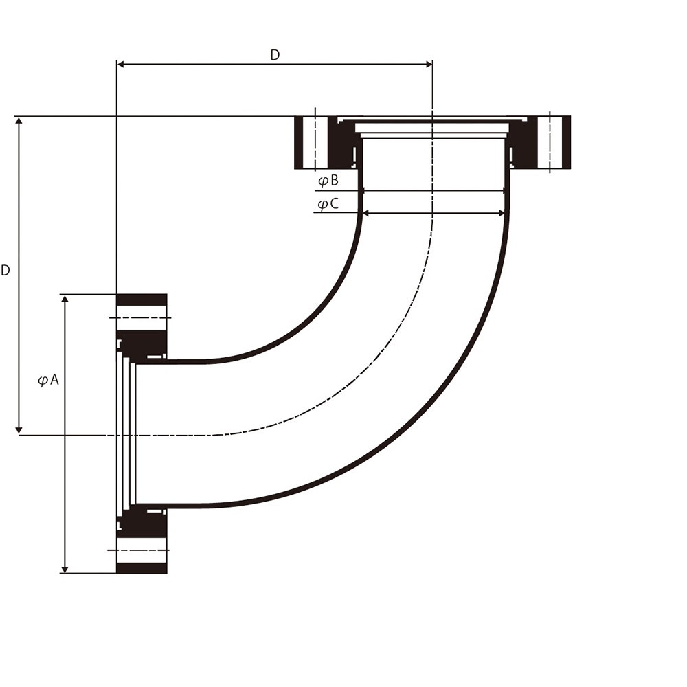 ICFフランジ エルボ【4-5083-04】