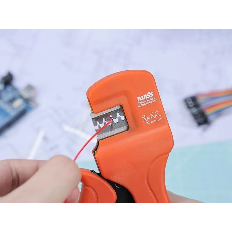 極小端子1.0mm-2.0mmピッチ用垂直圧着工具【IWS-0302BS】