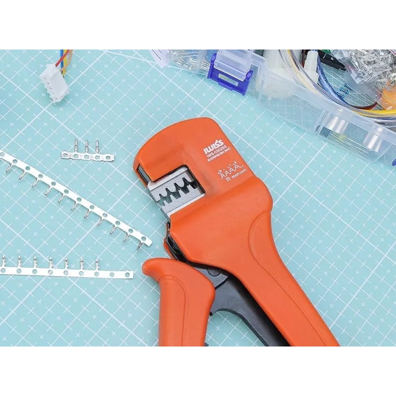 極小端子1.0mm-2.0mmピッチ用垂直圧着工具【IWS-0302BS】
