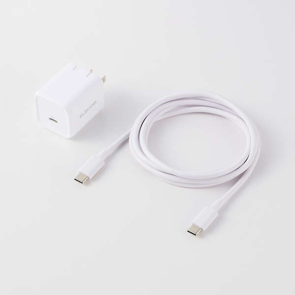 AC充電器/USB充電器/USB Power Delivery対応/45W/Type-C×1/スイングプラグ/C-Cケーブル付属/2m/ホワイト MPA-AC12345WH【MPA-AC12345WH】