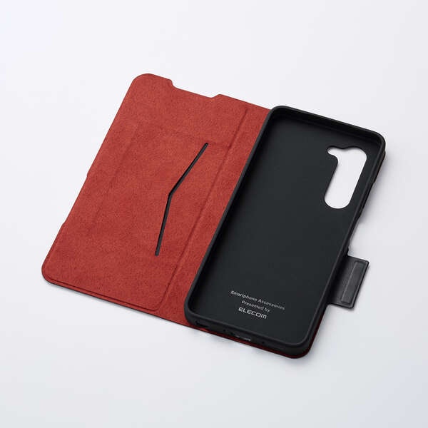 OPPO A5 5G/手帳型ケース/薄型/磁石付/ブラック PM-O252PLFUBK【PM-O252PLFUBK】