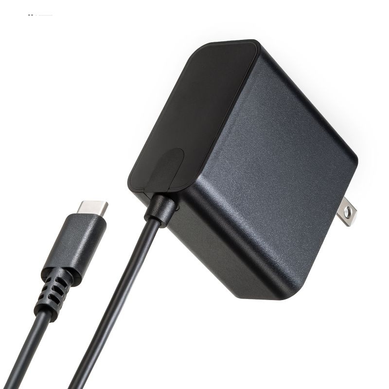 USB PD対応AC充電器(PD65W・Type-Cケーブル一体型)【ACA-PD110BK】