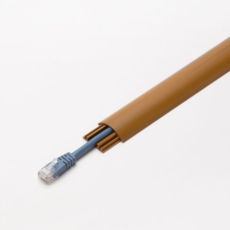 床用ケーブルモール(幅30mm、長さ1m、ライト木目)【CA-R30LM】