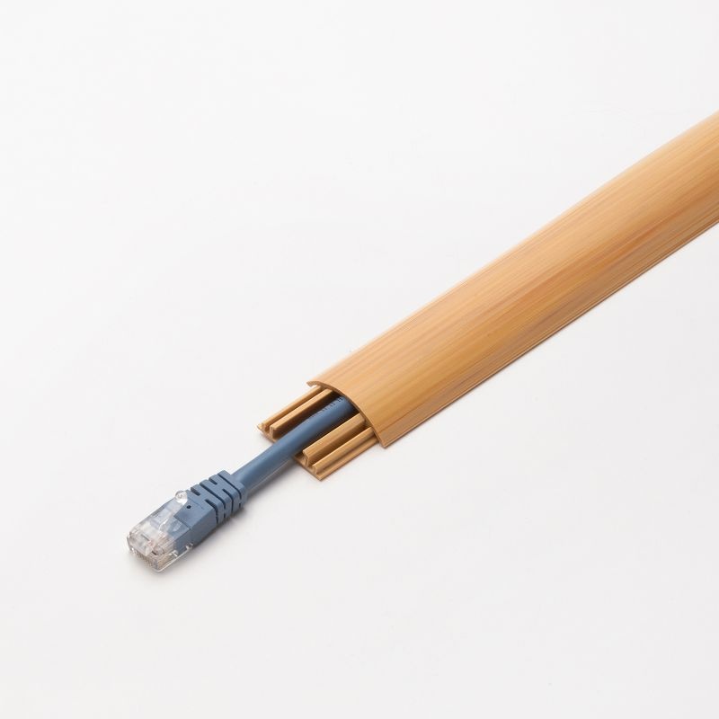 床用ケーブルモール(幅30mm・長さ1m・ナチュラル木目)【CA-R30NM】