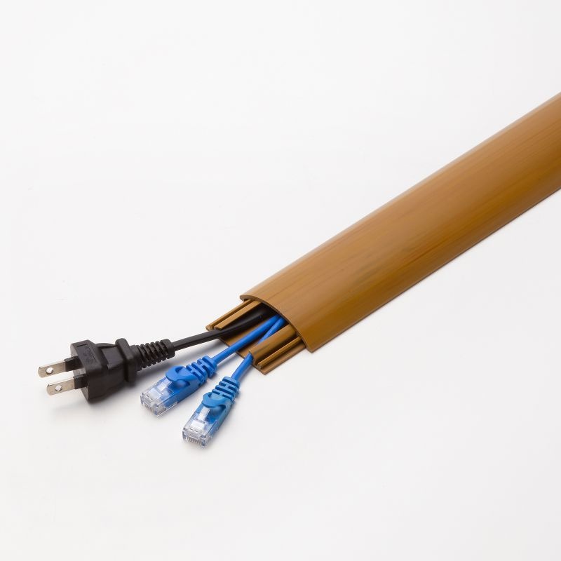 床用ケーブルモール(幅50mm・長さ1m・ライト木目)【CA-R50LM】