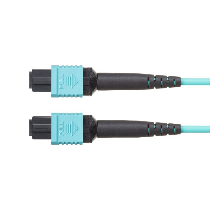 MPO光ファイバケーブル(OM3、12芯、B配線、1m)【HKB-MPO12M3B-01】