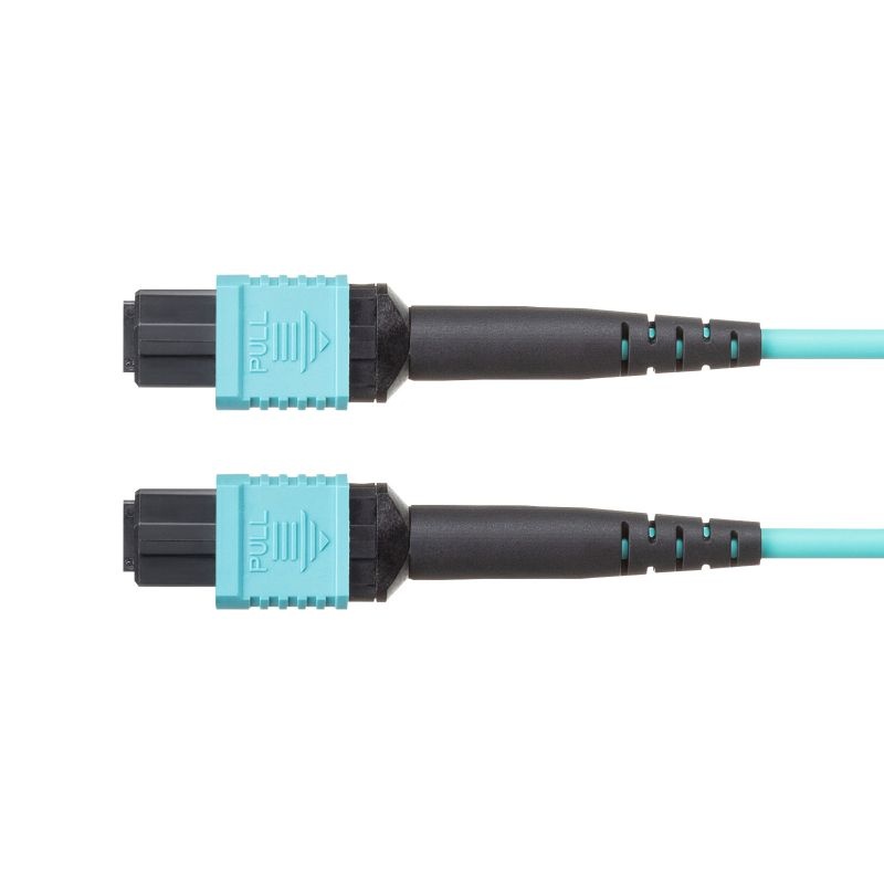 MPO光ファイバケーブル(OM4、12芯、B配線、2m)【HKB-MPO12M4B-02】