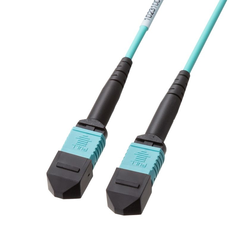 MPO光ファイバケーブル(OM4、12芯、B配線、3m)【HKB-MPO12M4B-03】