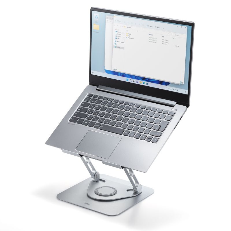 ノートパソコン用スタンド(回転機能付き、角度・高さ調整タイプ)【PDA-STN89S】