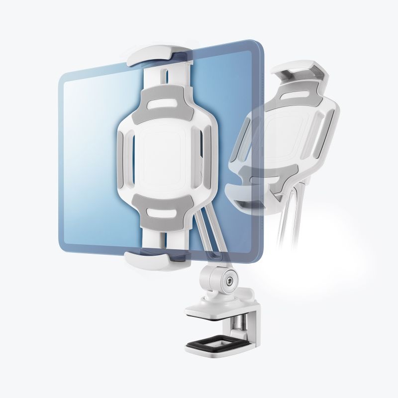 タブレット用クランプアームホルダー(ホワイト)【PDA-STN92W】