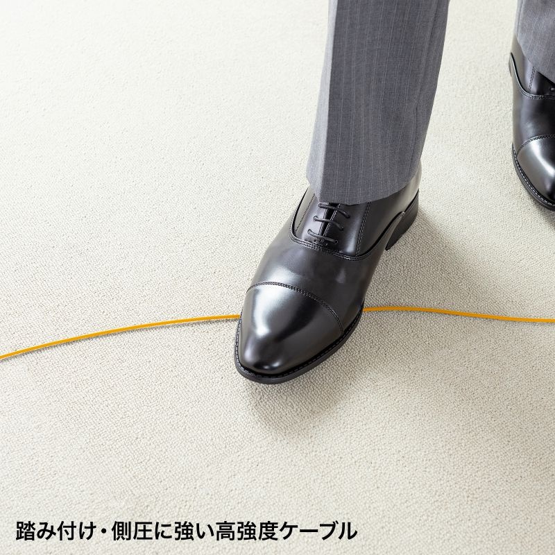 アーマード1芯光ファイバケーブル(シングルモード、SC-SC、1m、イエロー)【HKB-AM1SCSC1-01Y】