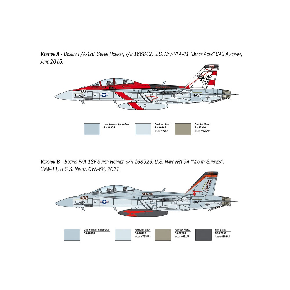 2823 イタレリ 1/48 F/A-18F スーパーホーネット 米海軍特別塗装【2823】