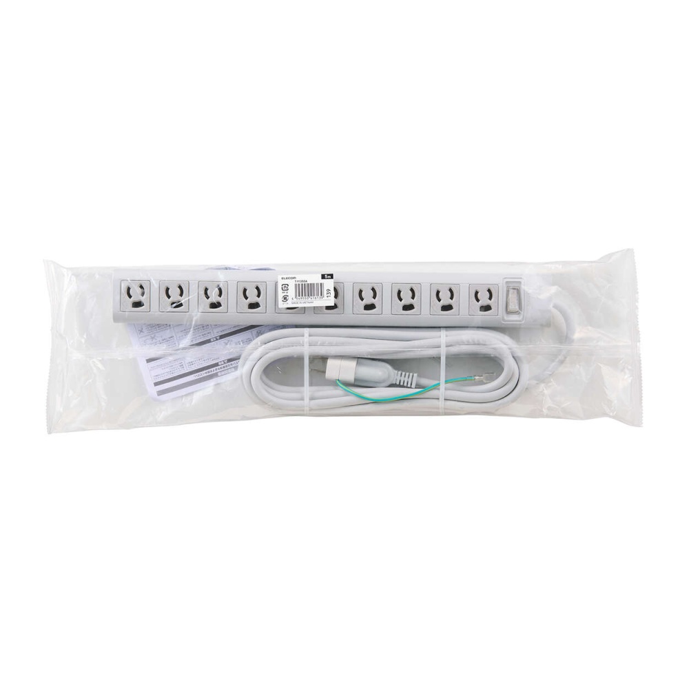 3ピン抜け止め10口タップ【T-Y135DA】