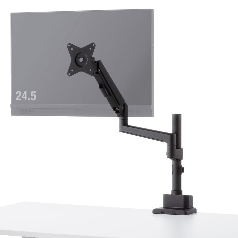 モニターアーム(ガススプリング式・支柱タイプ・ブラック)【CR-LAC1407BK】