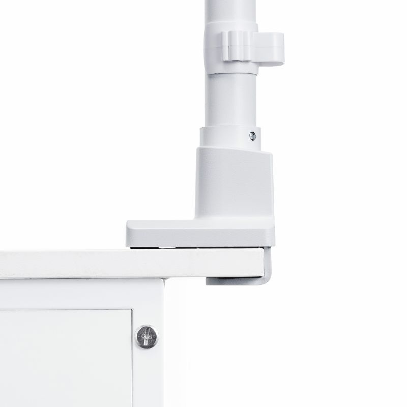 モニターアーム(ガススプリング式・支柱タイプ・ホワイト)【CR-LAC1407W】