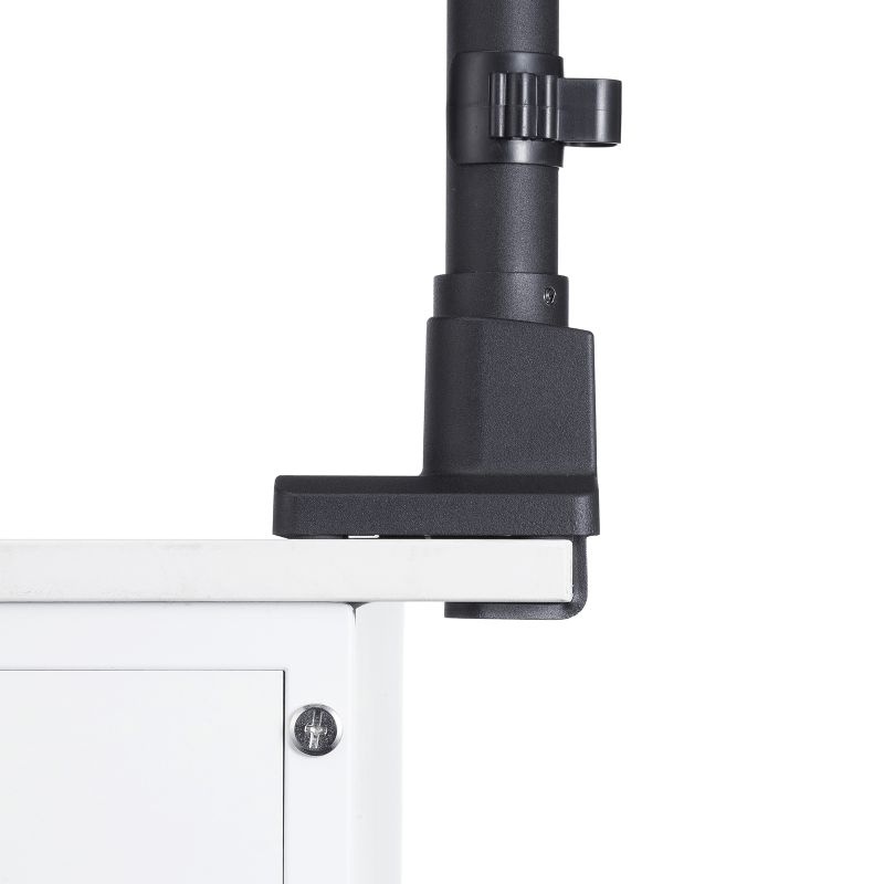 モニターアーム(デュアル・ガススプリング式・支柱タイプ・ブラック)【CR-LAC2407BK】